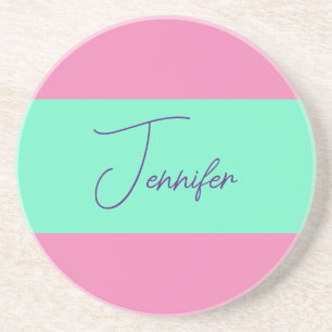Trendy minimalistische moderne eenvoudige pastelkl zandsteen onderzetter