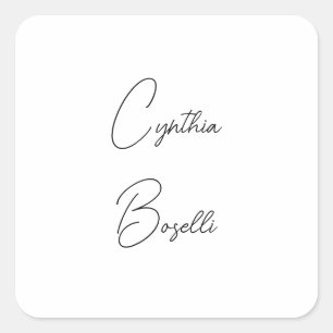 Trendy minimalistische moderne eenvoudige Sjabloon Vierkante Sticker
