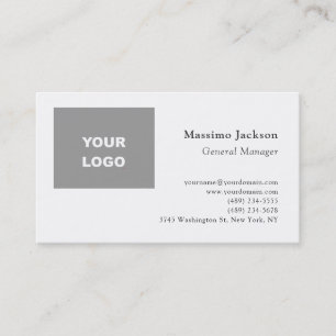 Trendy Minimalistische Moderne Voeg uw Logo toe Visitekaartje