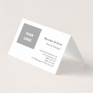 Trendy Minimalistische Moderne Voeg uw logo toe Visitekaartjes