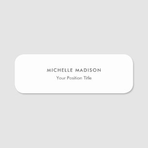 Trendy minimalistische professionele vlakte naamplaatje