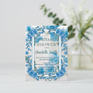 Trendy minimalistische vintage antieke bruidsdouch briefkaart