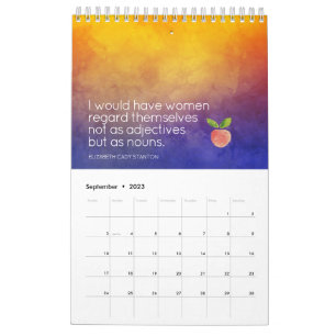 Trendy-minimalistische Waterverf Art Feminist Quot Kalender