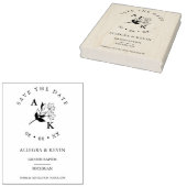 Trendy Minimalistische Wilde Bloemen Takken Initia Rubberstempel (Gestempeld)