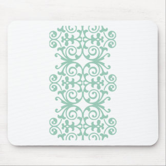 Trendy Mint Green Damask Pattern Muismat