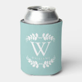 Trendy Mint Green Monogram Blikjeskoeler (Blikje Voorkant)