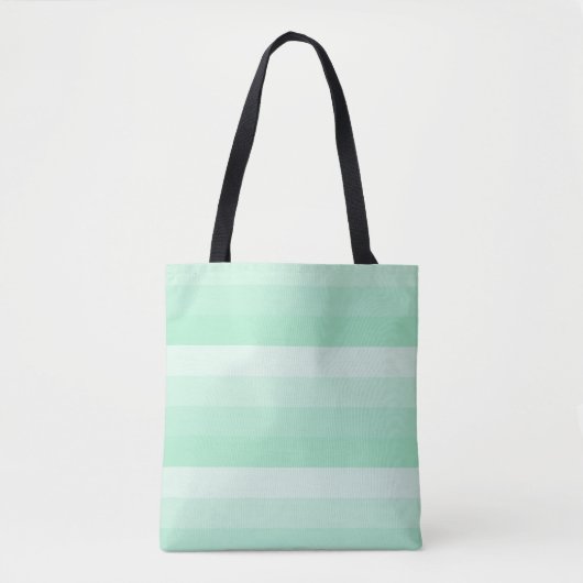 Trendy Mint Green Stripes Design Modern Sjabloon Draagtas (Voorkant)