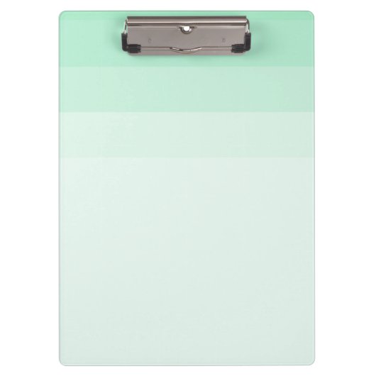 Trendy Mint Groen Gestreept Elegant Modern Sjabloo Klembord (Voorkant)