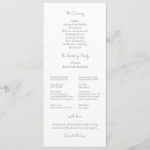 Trendy Mint Groen Monogrammed Initialen Bruiloft Programma (Achterkant)