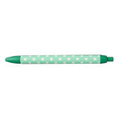 Trendy mintgroene kleur witte stippen rustieke sja blauwe inkt pen (Voorkant)