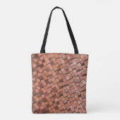 Trendy Mocha Mousse 3D Cube Pattern Canvas tas (Achterkant)