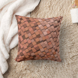 "Trendy Mocha Mousse Geometrische 3D Kubus Kussen