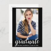 Trendy Mode Afstuderen Foto aankondiging (Voorkant / Achterkant)