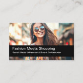 Trendy Mode Influencer Foto Visitekaartjes (Voorkant)