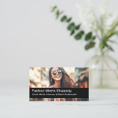 Trendy Mode Influencer Foto Visitekaartjes (Staand voorkant)