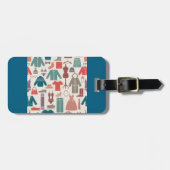Trendy Mode Patroon Stijlvolle kleding Grafische Bagagelabel (Voorkant horizontaal)