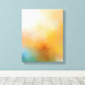 Trendy Modern Abstract Art Red Yellow Blue Canvas Afdruk (Insitu (Houten vloer))