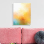Trendy Modern Abstract Art Red Yellow Blue Canvas Afdruk (Insitu (Woonkamer))