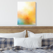 Trendy Modern Abstract Art Red Yellow Blue Canvas Afdruk (Insitu (Slaapkamer))
