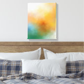Trendy Modern Abstract Artwork Red Yellow Blue Canvas Afdruk (Insitu (Slaapkamer))