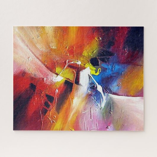 Trendy Modern Abstract expressionisme schilderen Legpuzzel (Horizontaal)