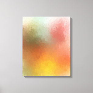 Trendy Modern Abstract Kunstblauw Paars Canvas Afdruk