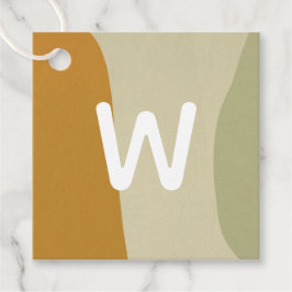 Trendy Modern Abstract Monogram Minimalistisch Een Bedankjes Labels