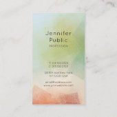 Trendy Modern Abstracte Art Typography Vertical Visitekaartje (Achterkant)