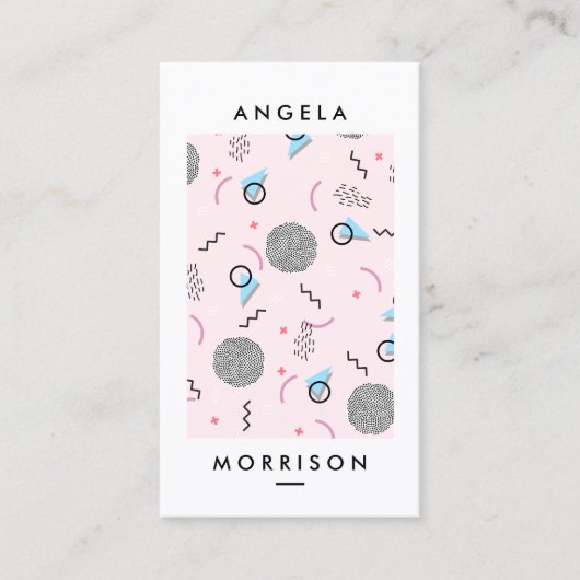 Trendy Modern Artist Designer Pink Visitekaartje (Voorkant)
