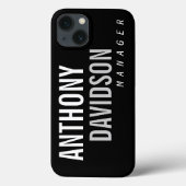 Trendy Modern Black Bold Text Case-Mate iPhone Case (Achterkant)