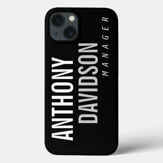Trendy Modern Black Bold Text Case-Mate iPhone Case (Achterkant)