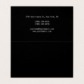 Trendy Modern Black Bold Text Visitekaartjes (Binnenkant ongevouwen)