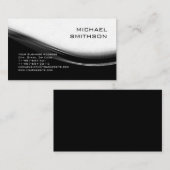 Trendy Modern Black White Grey Visitekaartje (Voorkant / Achterkant)