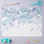 Trendy Modern Blauw en Wit Bokeh Stippen Tissuepapier (Craft)
