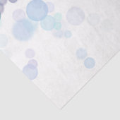 Trendy Modern Blauw en Wit Bokeh Stippen Tissuepapier (Detail)