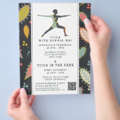 Trendy Modern Boho Yoga Class Adverteren Flyer (Hand)