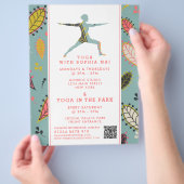 Trendy Modern Boho Yoga Class Adverteren Flyer (Hand)
