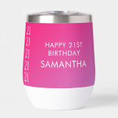 Trendy Modern Bold Pink Gradient 21st Birthday (Avant)