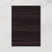 Trendy modern-bruin-houtmonogram visitekaartje (Achterkant)