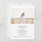 Trendy Modern Casual 2 foto Afstuderen Uitnodiging (Achterkant)