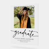 Trendy Modern Casual Foto Afstuderen Welkom Acryl Bord (Hoek)