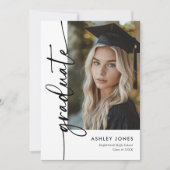 Trendy Modern Casual Photo Afstuderen Kaart (Voorkant)