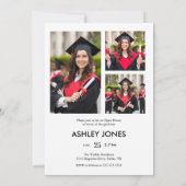 Trendy Modern Casual Photo Graduation Invitation (Dos)