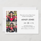 Trendy Modern Casual Photo Graduation Invitation (Dos)