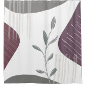 Trendy Modern Chic Abstract Botanisch Douchegordijn (Voorkant)