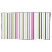 Trendy Modern Chic groen roze en witte strepen Kussensloop (Voorkant-Links)