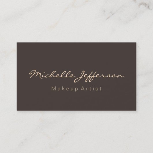 Trendy Modern Chic Makeup Artist Visitekaartje (Voorkant)