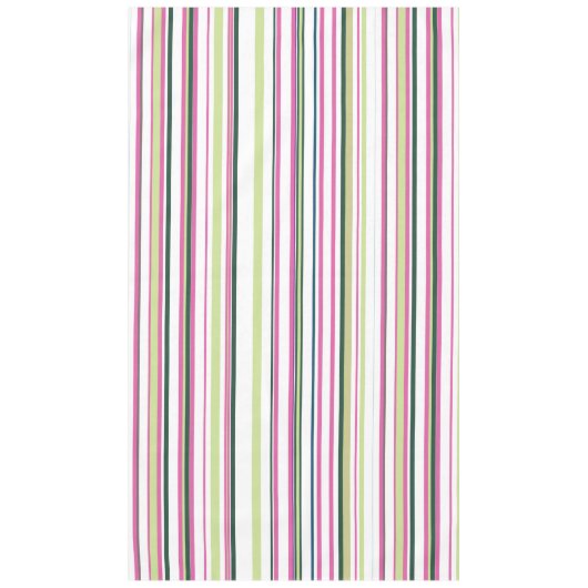 Trendy Modern Chic Roze Groen Wit Strepen Tafelkleed (Voorkant)