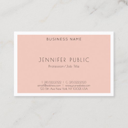 Trendy Modern Creative Simple Design Sjabloon Visitekaartje (Voorkant)