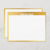 Trendy Modern Design Elegant Goud Wit Sjabloon (Voorkant / Achterkant)